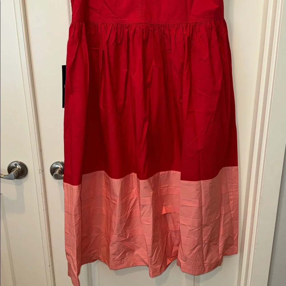 Tuckernuck Poppy and Coral Colorblock Cotton Elsie Dress in Large - Picture 14 of 14